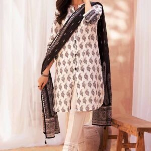 Black & White Printed Unstitched