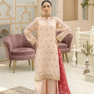 Peach Gold-Foil Luxury Suit